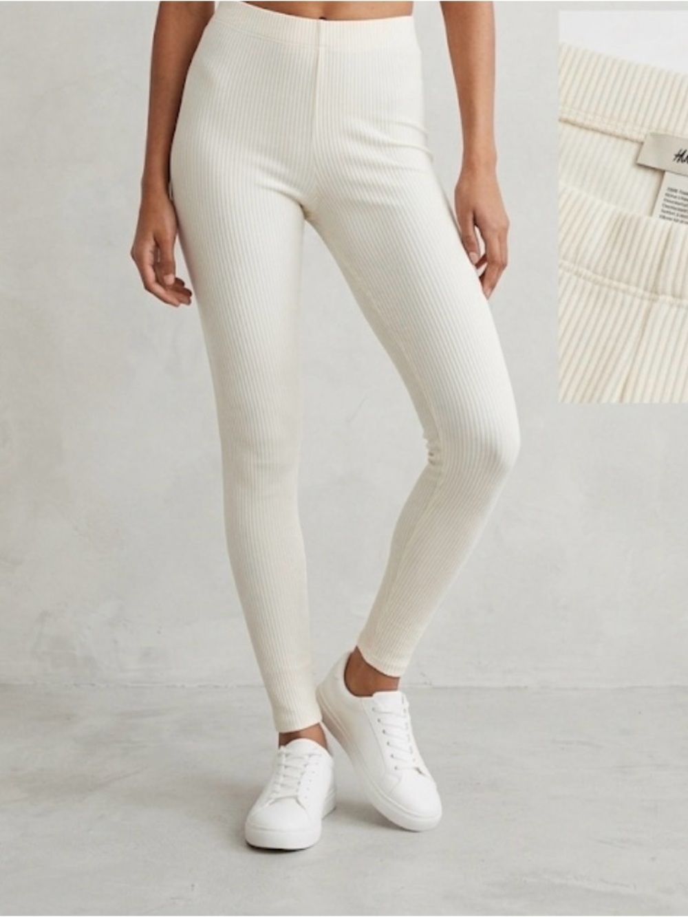 Everyday Ribbed women’s Leggings in Cream